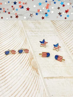 Americana Popsicle Signature Enamel Studs by Prep Obsessed