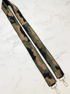 Beaded Purse Strap - Camouflage