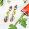 Bloody Mary Beaded Dangle Earrings