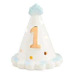 Blue 1st Birthday Hat Light-Up Sitter by Mud Pie