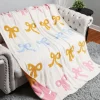 Bow Print Cozy Throw Blanket