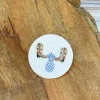 Brown Cowboy Boot Signature Enamel Studs by Prep Obsessed