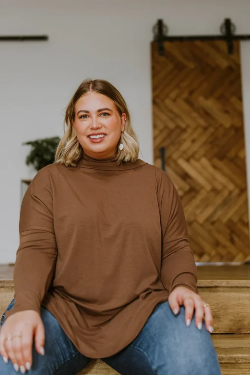Comfort First Cowl Neck Hi-Low Long Sleeve (Ships in 2-3 Weeks)