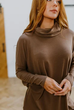 Comfort First Cowl Neck Hi-Low Long Sleeve (Ships in 2-3 Weeks)