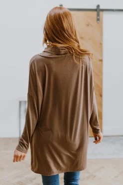 Comfort First Cowl Neck Hi-Low Long Sleeve (Ships in 2-3 Weeks)