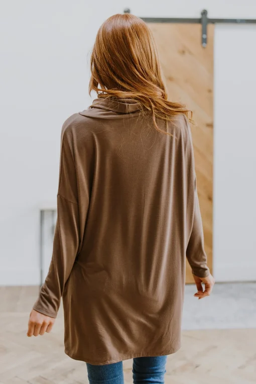 Comfort First Cowl Neck Hi-Low Long Sleeve (Ships in 2-3 Weeks)