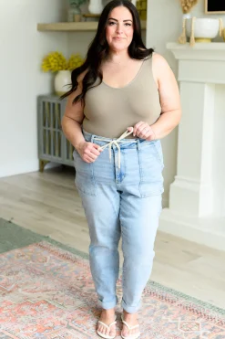 Cooper High Rise Vintage Denim Jogger by Judy Blue