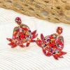 Crab Beaded Dangle Earrings - Multi
