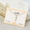 Cubic Zirconia Triple Stone Pendant Necklace - Gold