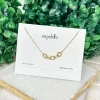 Dainty Metal Link Pendant Necklace - Gold