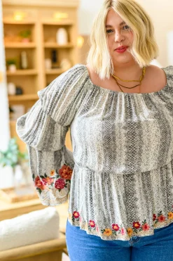 Don't Tempt Me Embroidered Blouse