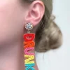 'Drunk' Multi Beaded Statement Earrings