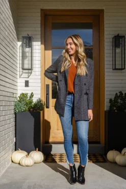 Enjoy This Moment V Neck Blouse In Toffee