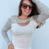 Evidently Extra Peekaboo Cut Out Top