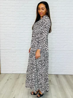 Fiercely Feminine Leopard Print Maxi Dress