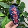 'Game Day' Embellished Headband - Navy Blue & Red