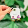 Glow In The Dark Witch Stud Earrings