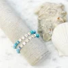 'Good Vibes' Stretch Bracelet Set - Blue Multi