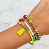 Gummy Bear Charm Beaded Stretch Bracelet Set - Multi