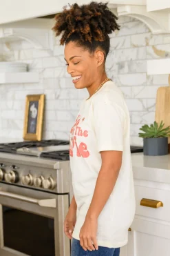 Here For The Pie Graphic T-Shirt In Cream