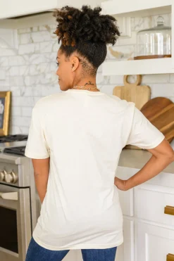 Here For The Pie Graphic T-Shirt In Cream