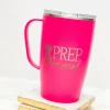 Hot Pink Prep Obsessed 18 oz Stainless Steel Travel Mug by Swig