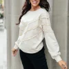 Into The Fringe Top in Beige