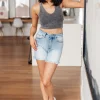 Jenny High Rise Cutoff Dad Shorts by Judy Blue