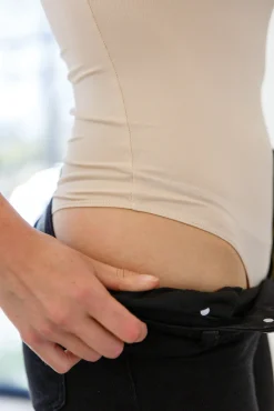 Keep Me Around Bodysuit in Beige