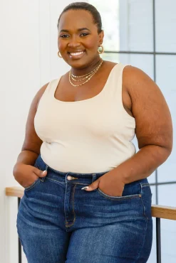 Keep Me Around Bodysuit in Beige