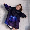 Kids Oversized Hoodie Blanket in Starry Sky