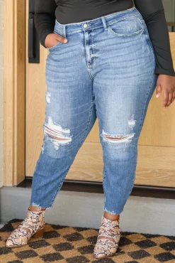 Kyla Destroyed Hi Waist Relaxed Fit by Judy Blue