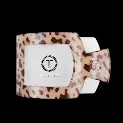 Large Teleties Flat Square Clip - Blonde Tortoise