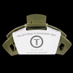 Large Teleties Open Claw Clip - Olive