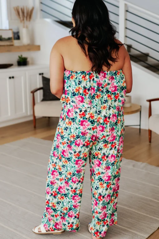 Life of the Party Floral Jumpsuit in Green