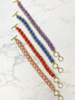 Link Toggle Bracelet - Pink