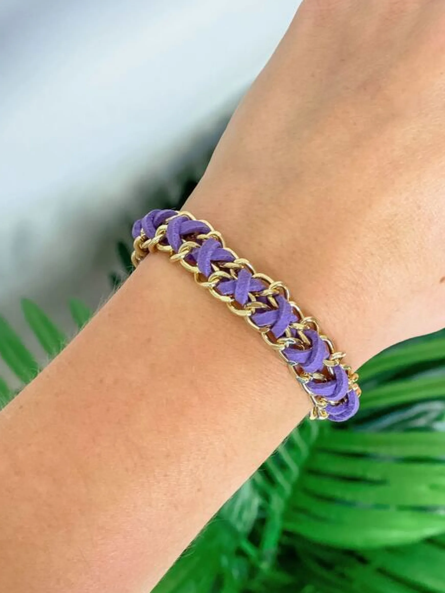 Link Toggle Bracelet - Purple
