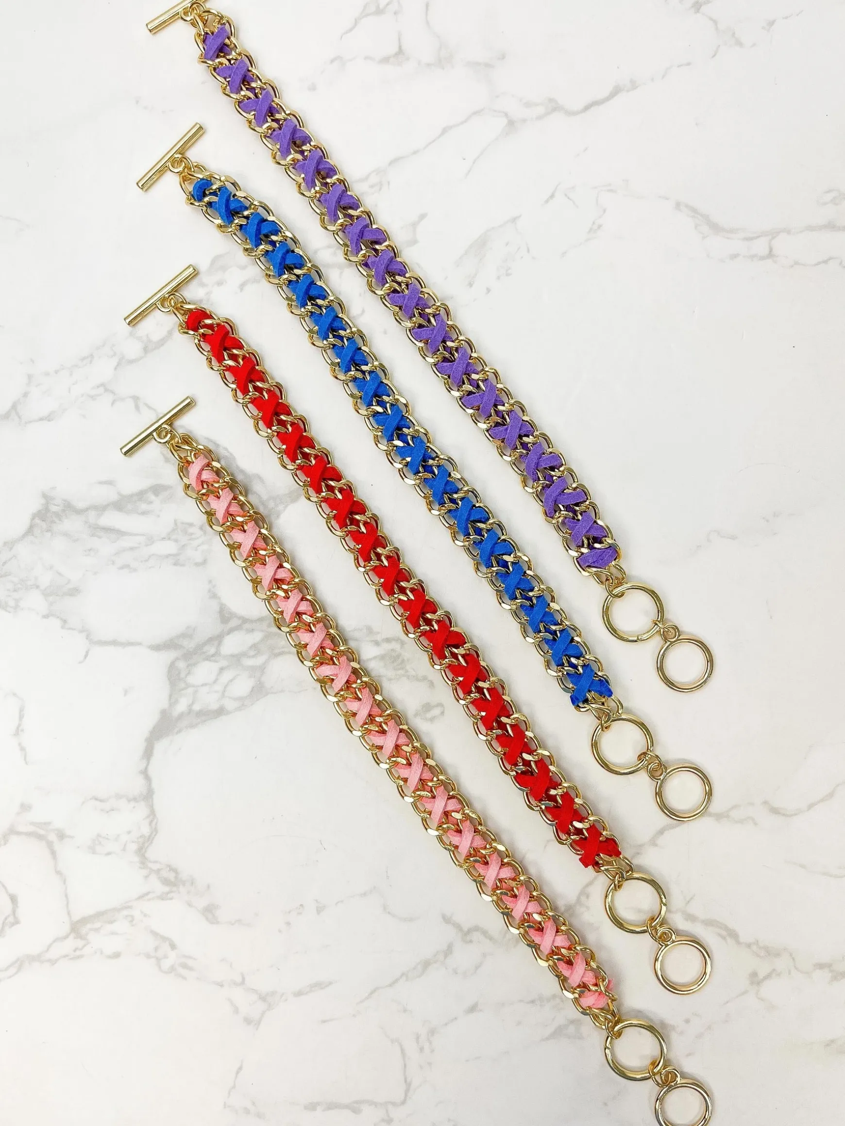 Link Toggle Bracelet - Purple