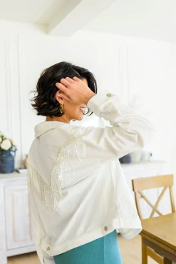 Loretta Rhinestone Fringe Jacket