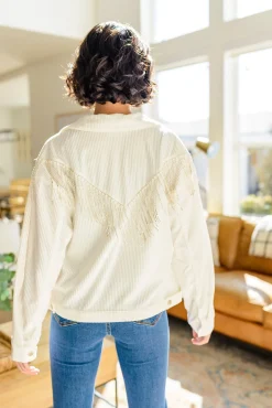 Loretta Rhinestone Fringe Jacket