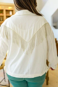 Loretta Rhinestone Fringe Jacket