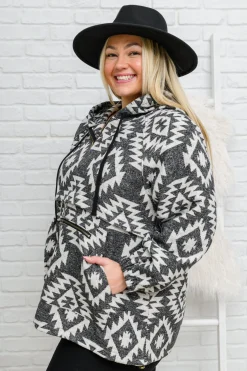 Lounge Day Hoodie in Black & White (Ships in 1-2 Weeks)