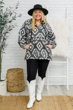 Lounge Day Hoodie in Black & White (Ships in 1-2 Weeks)