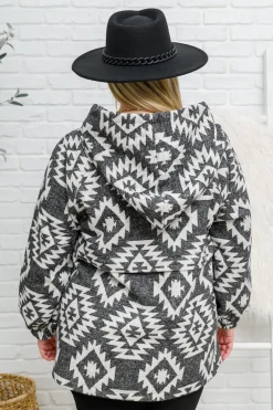 Lounge Day Hoodie in Black & White (Ships in 1-2 Weeks)