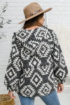 Lounge Day Hoodie in Black & White (Ships in 1-2 Weeks)