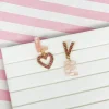 'Love' Glitzy Acrylic Heart Dangle Earrings