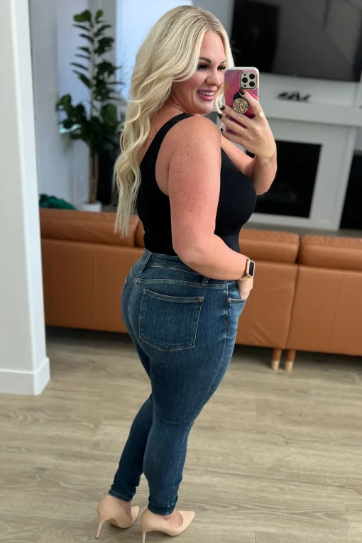 Maxine Mid-Rise Skinny Jeans by Judy Blue