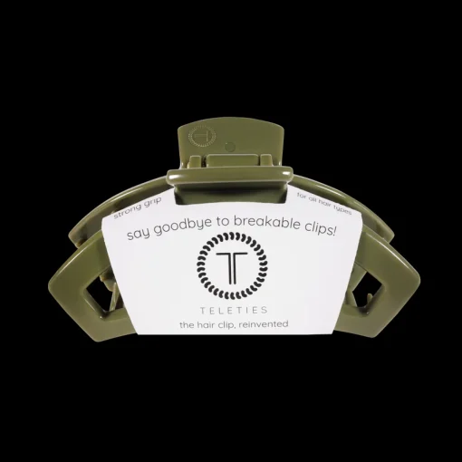 Medium Teleties Open Claw Clip - Olive