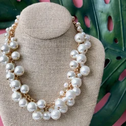 Molly Pearl Bauble Necklace - Gold