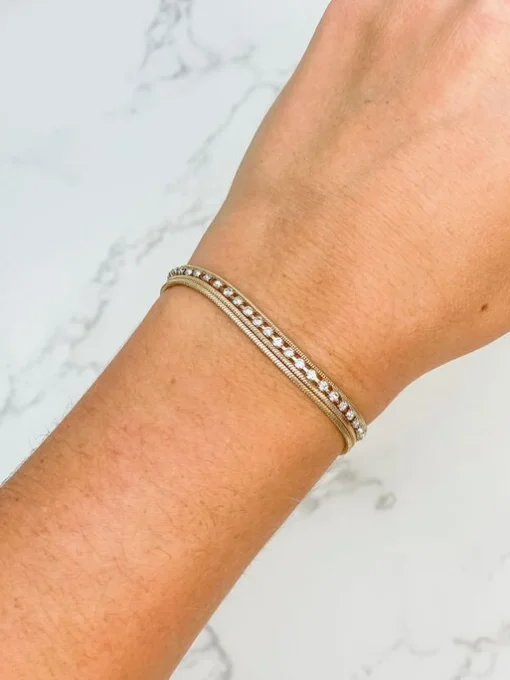 Multi Chain Magnetic Bracelet - Gold